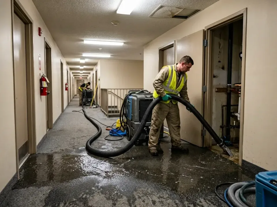 multi-unit-apartment-hallway-f-005 — frequently asked questions, Emergency Burst Pipe Water Extraction & Removal in Colleyvi…